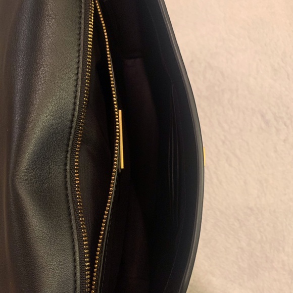 Tory Burch Georgia Turn - lock large black leather bag - Picture 5 of 16